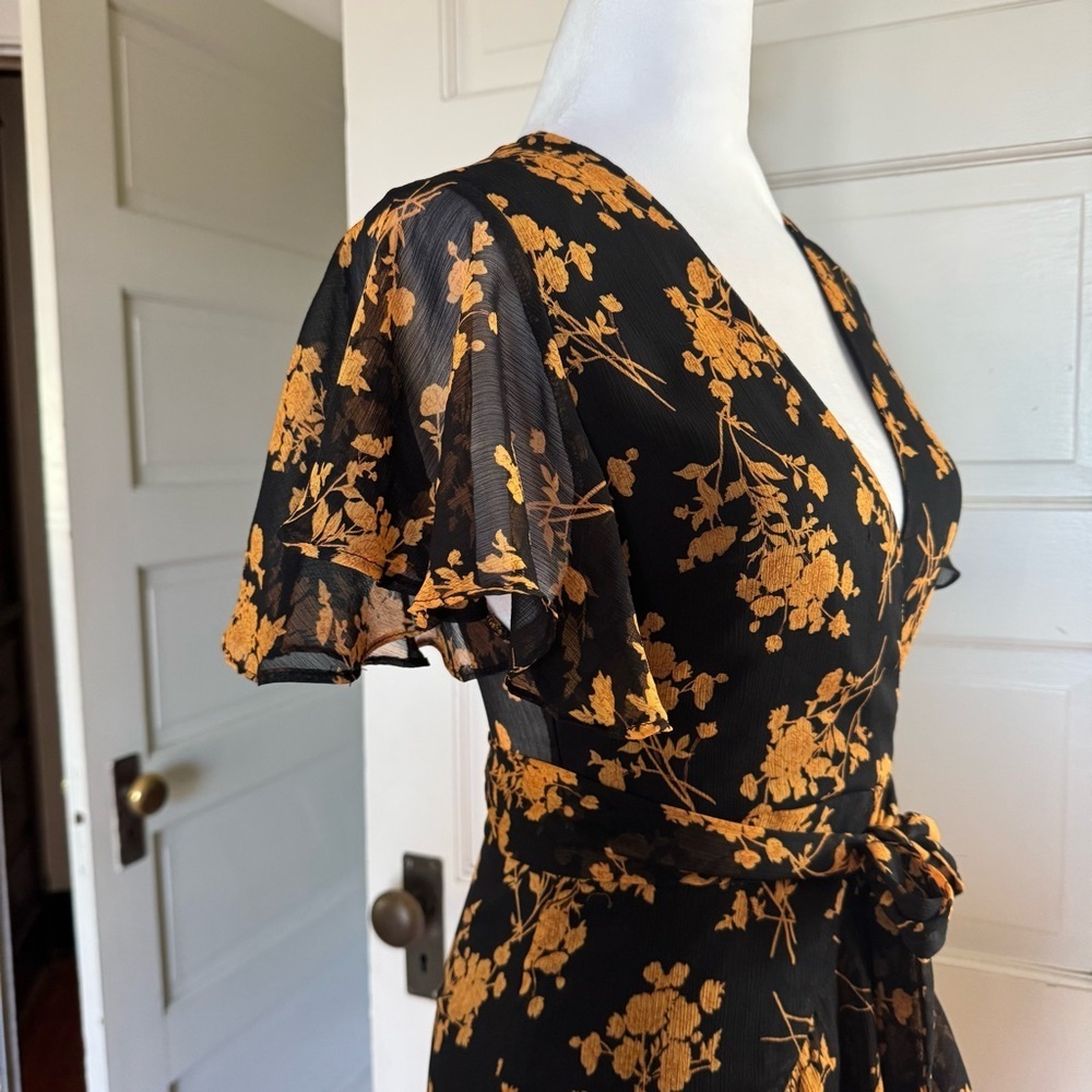 Princess Polly Black & Gold Ina Mini Dress size 2 - Picture 5 of 11